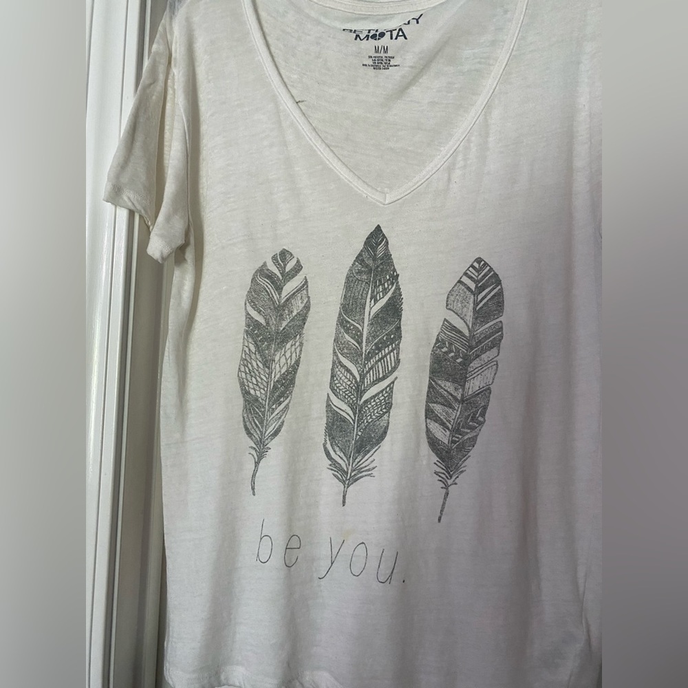 Aéropostale soft t-shirt, feathers “Be You”